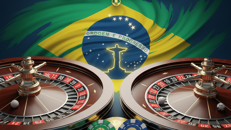 Gráfico de pizza mostrando a distribuição do mercado de apostas no Brasil